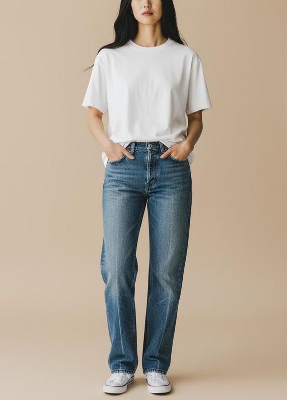 Vintage 1970's 1980's Levi's 505 Jeans in Faded Blue, Size 29/30