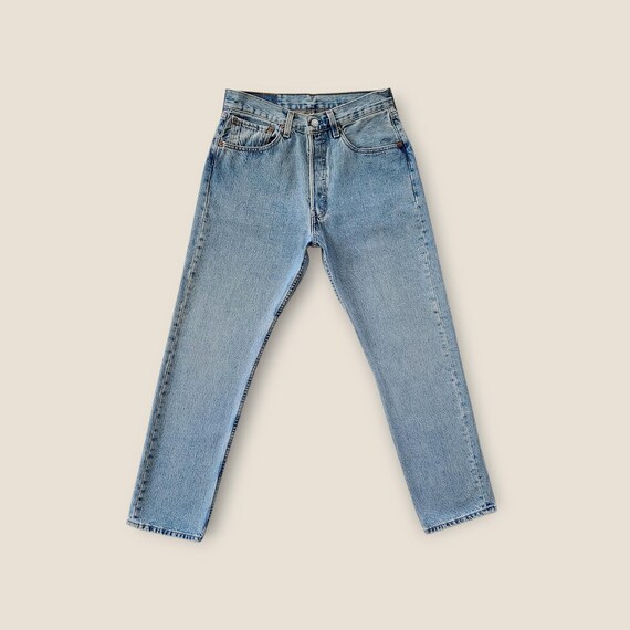 Levis 501 Jeans Size 28 Tag size 31x30 in Faded Medium Blue Wash