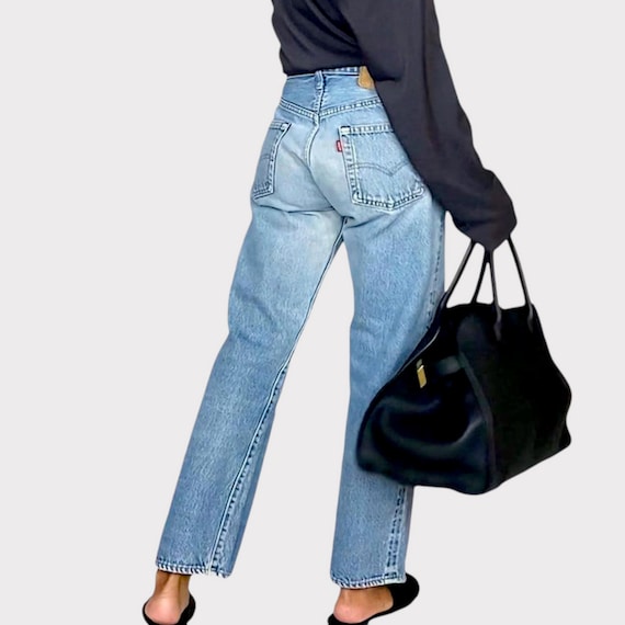Custom Vintage Levis 501 Button Fly Jeans Size 23 24 Faded