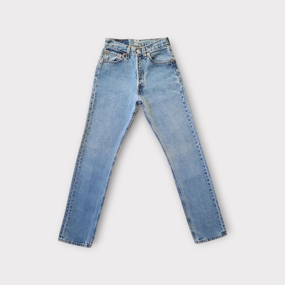 Vintage Levi's 501 Jeans Size 23 24 Tag size 26x32 in Faded Medium Light Wash