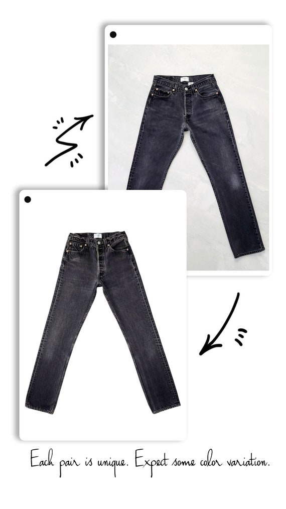 Custom Vintage Levis 501 Button Fly Jeans Size 29… - image 5