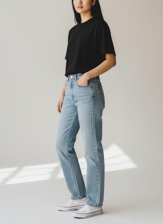 Custom Vintage Levi's 505 Jeans in Light Wash, Size 30