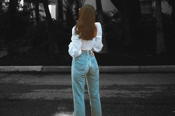 Custom Vintage Levis 501 Button Fly Jeans Size 27  Faded  Light wash