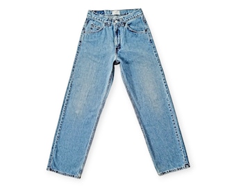 Size 27 28 Vintage Levis 565 Wide Leg Jeans Faded Light Wash Blue Levii's | Item No.