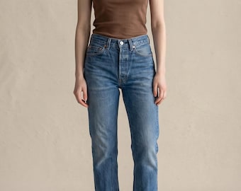 Vintage 1993 Levi's 501 Jeans: Size 26 27 in Faded Deep Blue