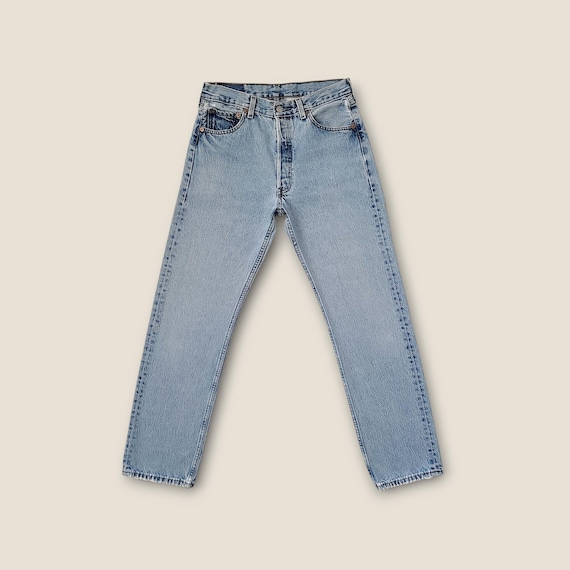 Vintage Levis 501 Jeans Size 27 28 in Light Wash