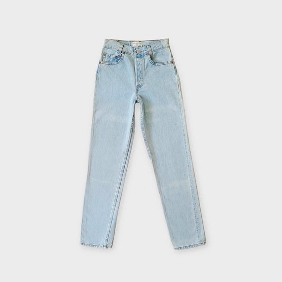Size 24 Vintage Levis 701 501 Student Levis Jeans in Pale Light Wash |