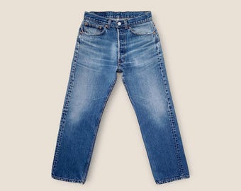 Vintage 1984 Levis 501 Button Fly Jeans Size 28 Faded with Whiskering
