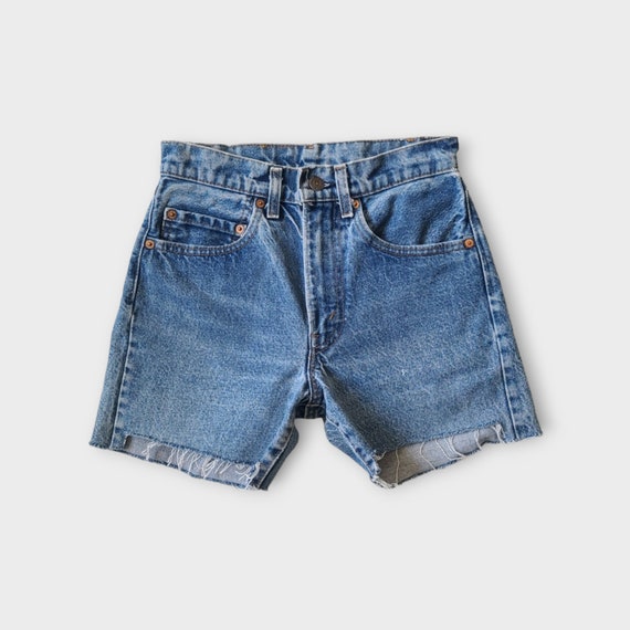 Vintage Levi's 509 Cut off Shorts Size 25   in Faded Deep Blue