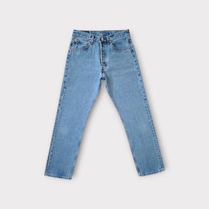 Jeans Levi&#39;s 501 Button Fly vintage taglia 29, taglia 31 x 30 in blu medio