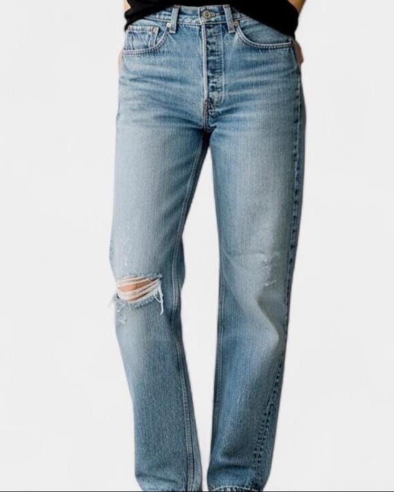 SOLD Custom Vintage Levis 501 Faded Light Wash Jeans Size 29