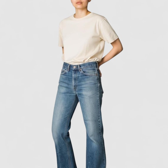 Vintage 80s Levi's 517 Jeans: Faded Blue Wash, USA Made 29x27 in