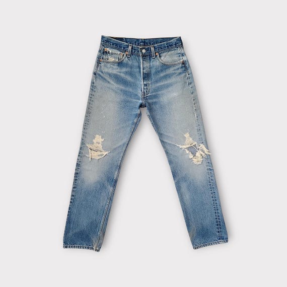 Vintage Levi's 501 Jeans Size 30 Faded with Whiskering