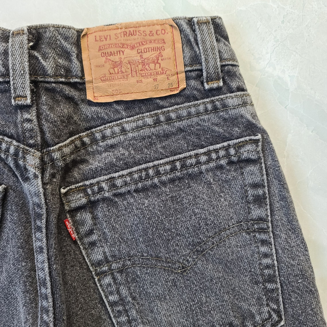 Size XXS 23 24 Vintage 80s Levi's 505 Jeans Tag size 27x28 | Etsy