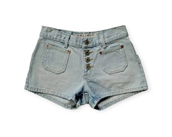 Size 24 25 Vintage Button Front Guess Daisy Dukes Cheeky Shorts | Item No. 456