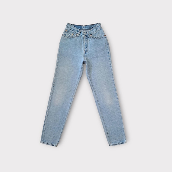 Vintage Levi's 501 Jeans Size 22 23 Tag size 3 in Medium Faded Blue