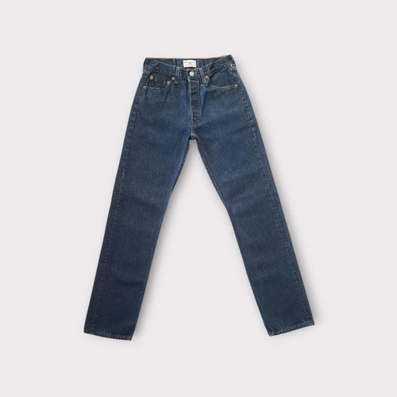 Vintage Levis 501 Raw Stiff Denim Jeans Size 26 in True Blue