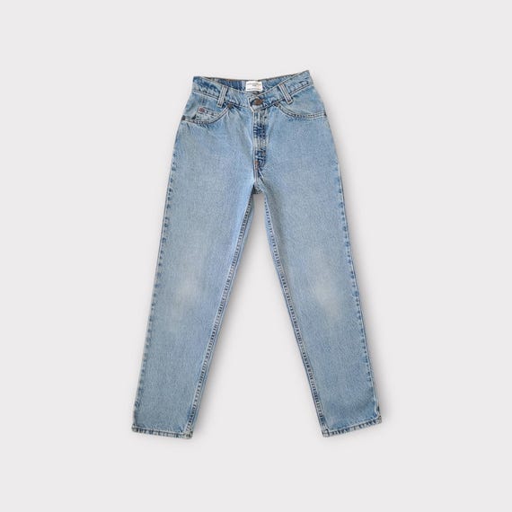 Vintage Levi's 505 Jeans Size 24 25 Tag size 28x28 in Light wash Faded Medium Blue |