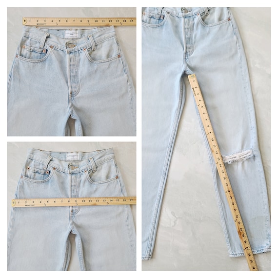 Vintage Levis 701 501 Student Jeans Size 24 Distr… - image 4