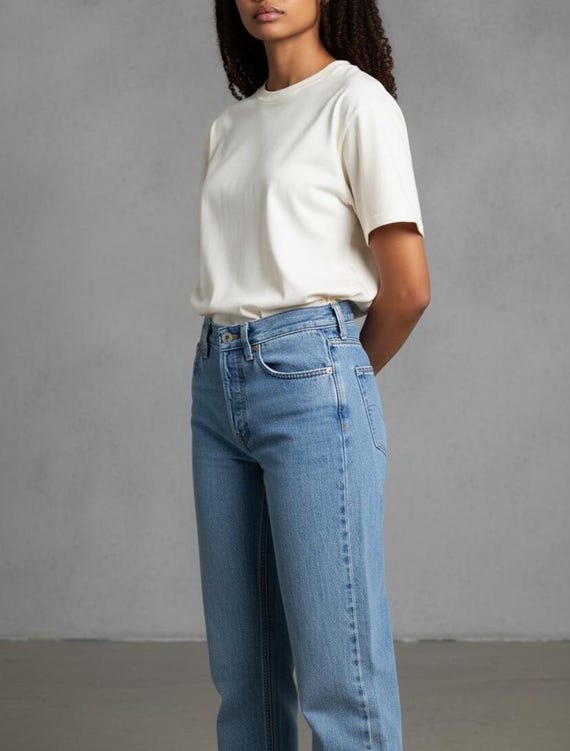 Vintage Levi's 501 Jeans: Faded Medium Blue, Size 23, Button Fly