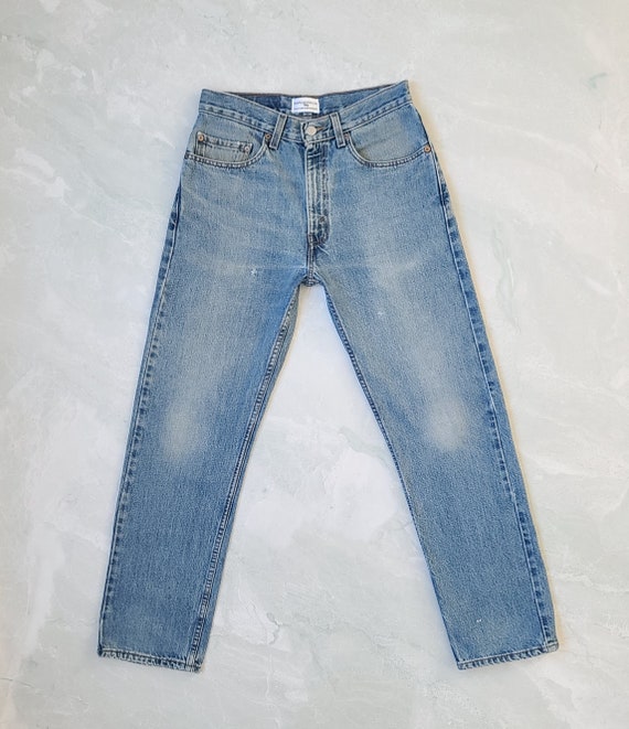 Size 27 28 Vintage Levi/'s 505 Grunge Jeans Tag size 31x30 in Faded Light Blue Item #330