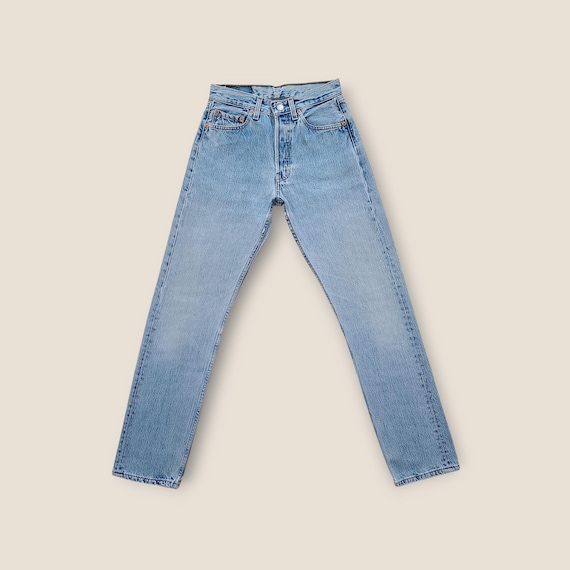 Vintage 1996 Levi's 501 Jeans: in Faded Medium Blue, Waist size 24 25