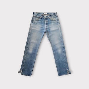 Vintage Levi&#39;s 501 Jeans: Faded Medium Blue, Button Fly, Size 30/31