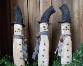 primitive snowmenprimitive christmasprimitive wintertall and plain snowmencolonialprimitive handmadeprimitive dollset of 3 - Primitive Christmas primitive snowmenprimitive christmasprimitive wintertall and plain snowmencolonialprimitive handmadeprimitive dollset of 3 - Primitive Christmas