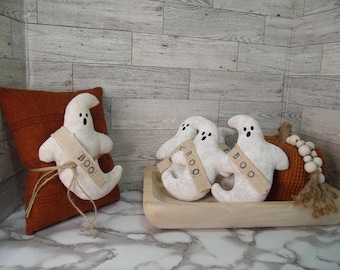 Primitive Halloween Ghost ornies/Ornaments/bowl fillers/Farmhouse/spooky decor/