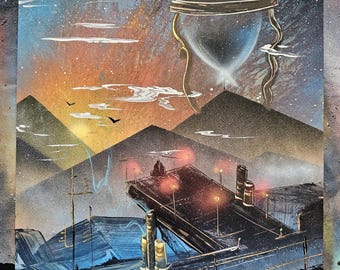 Dystopia Overlook Scifi Spray Art