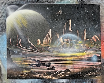 SciFi City Spray Art