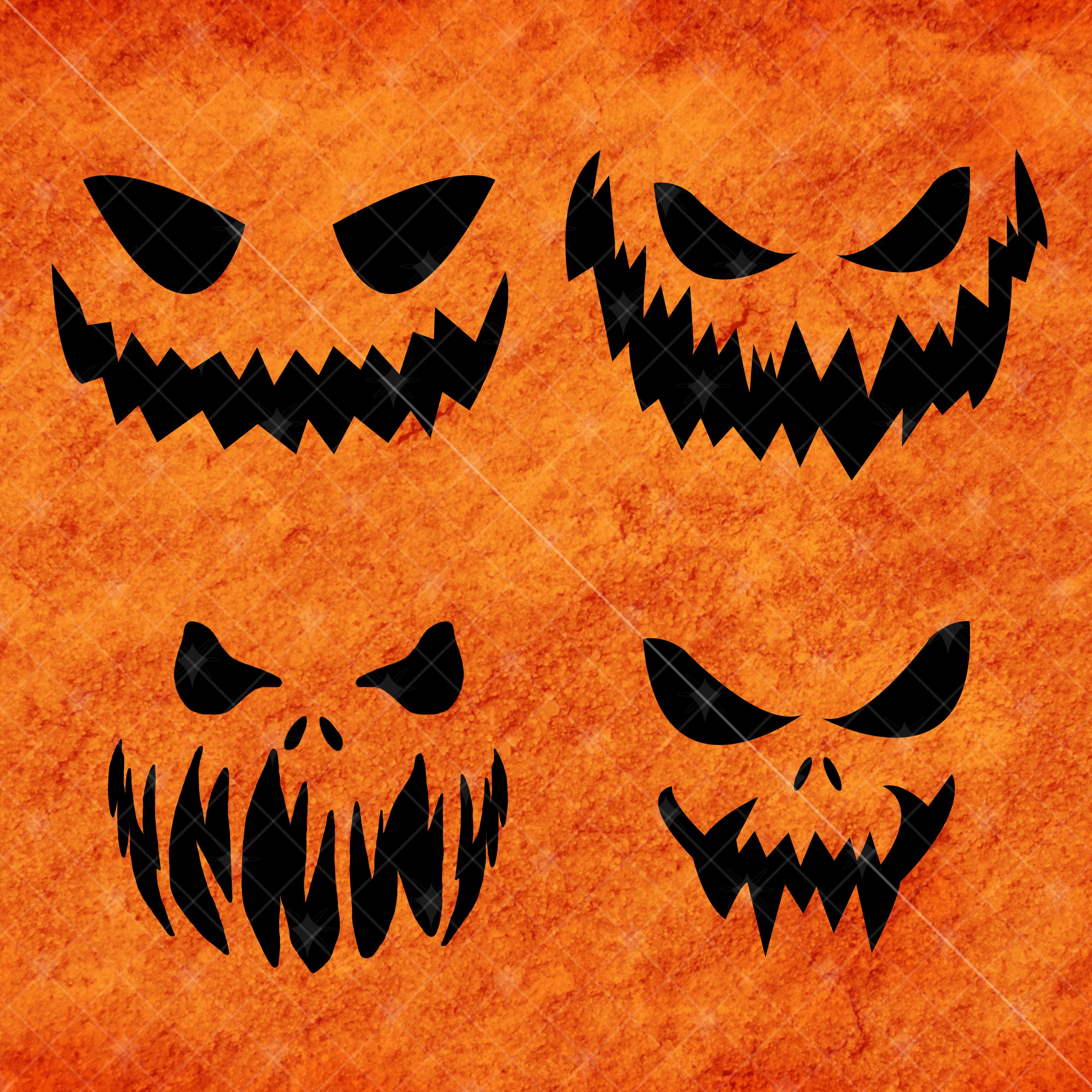 Jack O' Lantern Faces PNG Instant download | Etsy