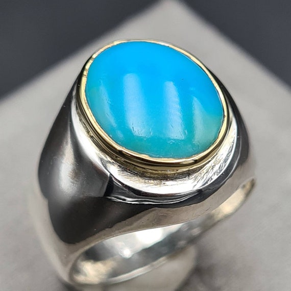 Buy Natural Feroza Rings Real Turquoise Ring Super Clean Turquoise Ring Men  and Women Feroza Stone Ring Islamic Rings Shia Rings Online in India - Etsy