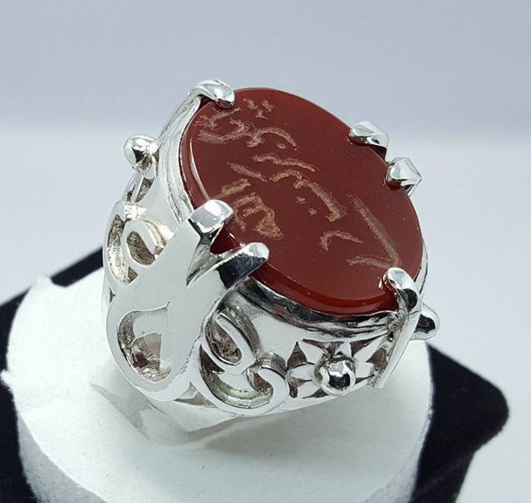Aqeeq Ring For Men at Rs 950/piece | 925 खरी चांदी की अंगूठी in Khambhat |  ID: 2852652634473