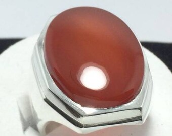 Mens Brown Aqeeq Ring Yemeni Aqeeq Ring for Men Mens Yameni akik Ring brown Akeek agate Ring Akik Ring Shia Rings Sterling Silver 925