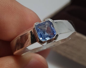 Dark Blue Real Sapphire Ring Neelam Ring Real Sapphire Neelam - Etsy