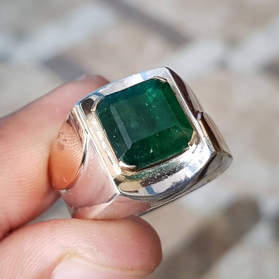 Gold Emerald Ring - Vintage Emerald Ring, May Birthstone Ring | Emerald ring  gold, Emerald ring, Emerald ring design