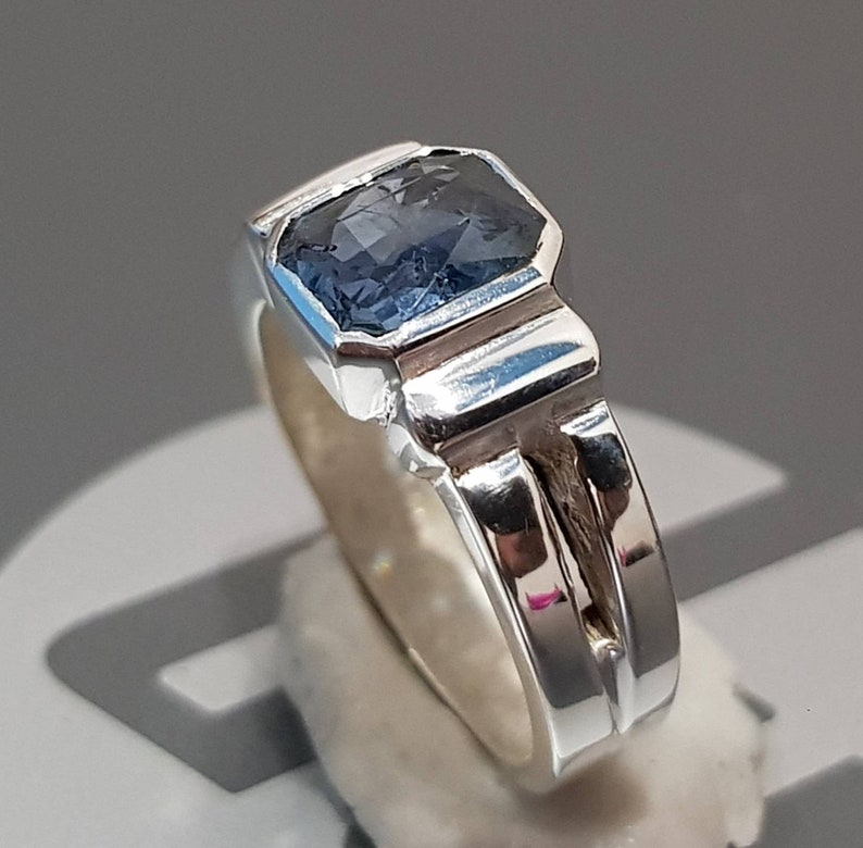 Natural Ceylon Sapphire Ring Sri Lanka Sapphirr Rings Cobalt Etsy