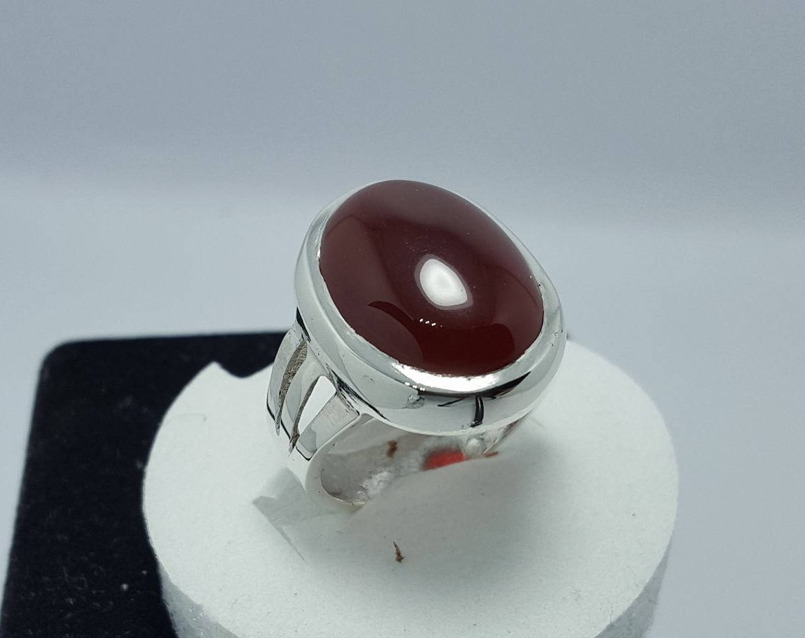 Natural Oval Shape Yemeni Aqeeq Ring Dark Blood Black Color Yemeni Aqeeq Ring Natural Brown Black Color Aqeeq Ring Akik Rings Shia Rings Men