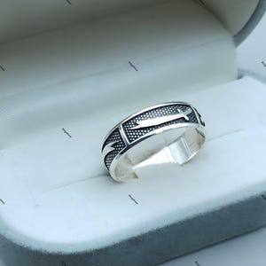 Zulfiqar Ring for men - Mola Ali Sword ring - Zulfiqar Sword Band - Maula Ali Zulfiqar Sword On a ring in 925 sterling silver