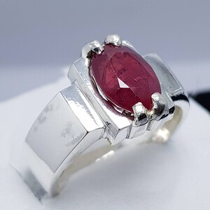 Real Pigeon Blood Deep Color Ruby Ring Big Ruby Ring Cheap Ruby Ring Yaqoot Ring Mens Ruby band Wedding Rings Wedding Ruby Band Shia rings