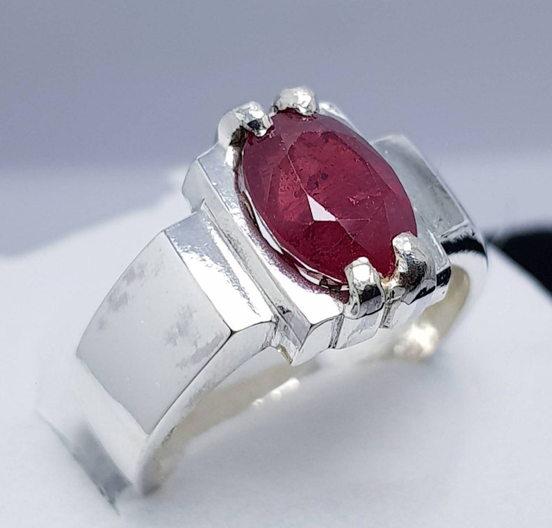Real Pigeon Blood Deep Color Ruby Ring Big Ruby Ring Cheap Etsy
