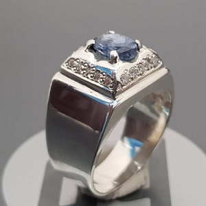 Natural Ceylon Blue Sapphire Mens Ring Sri Lanka Sapphire - Etsy