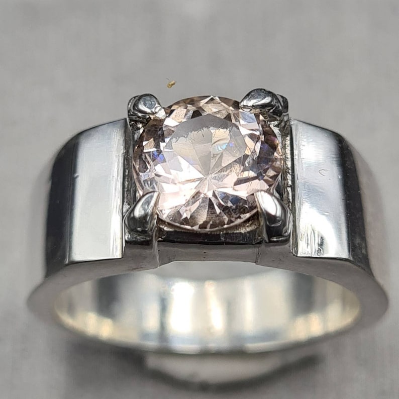 Natural Unheated Untreated Imperial Topaz Ring Katlang Topaz Ring Peach Topaz Ring very Rare Natural Topaz stone Women rings 925 silver