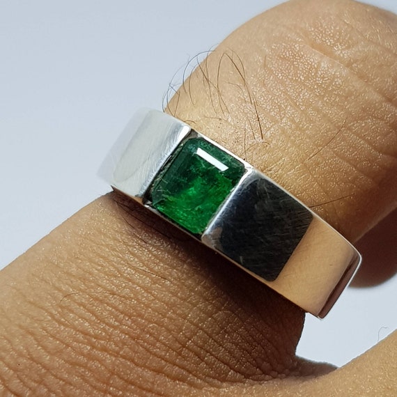 Real Panjsher Afghanistan Emerald Ring for Men Dark Green Mens Emerald Ring Real Emerald Stone Ring Cheap Price Emerald Rings Wedding Band Etsy
