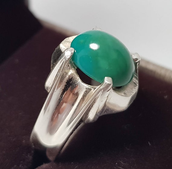 Dark green turquoise ring deals