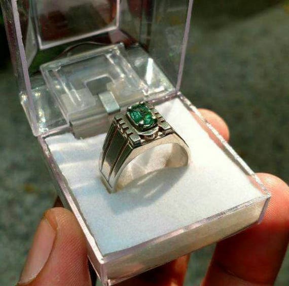 Mens Natural Emerald Ring Panjshir Emerald Ring Panjsher Mens Natural Emerald Ring Panjshir Emerald Ring Panjsher