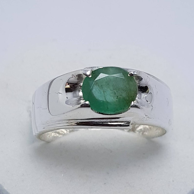 Natural Emerald Ring Dark Green Emerald Ring Mens Emerald Ring | Etsy