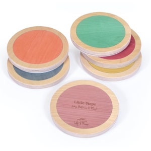 Inside Fun Little Steps by Lily & River Jump, Balance, and Play 6 Colorful Hardwood Stepping Stones Montessori Kids Christmas Gift image 3