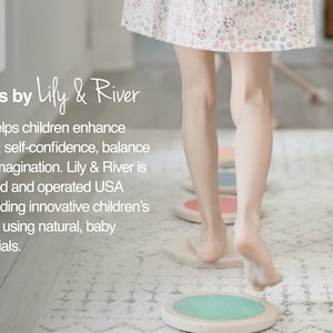 Inside Fun Little Steps by Lily & River Jump, Balance, and Play 6 Colorful Hardwood Stepping Stones Montessori Kids Christmas Gift image 7